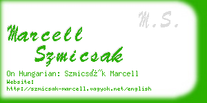 marcell szmicsak business card